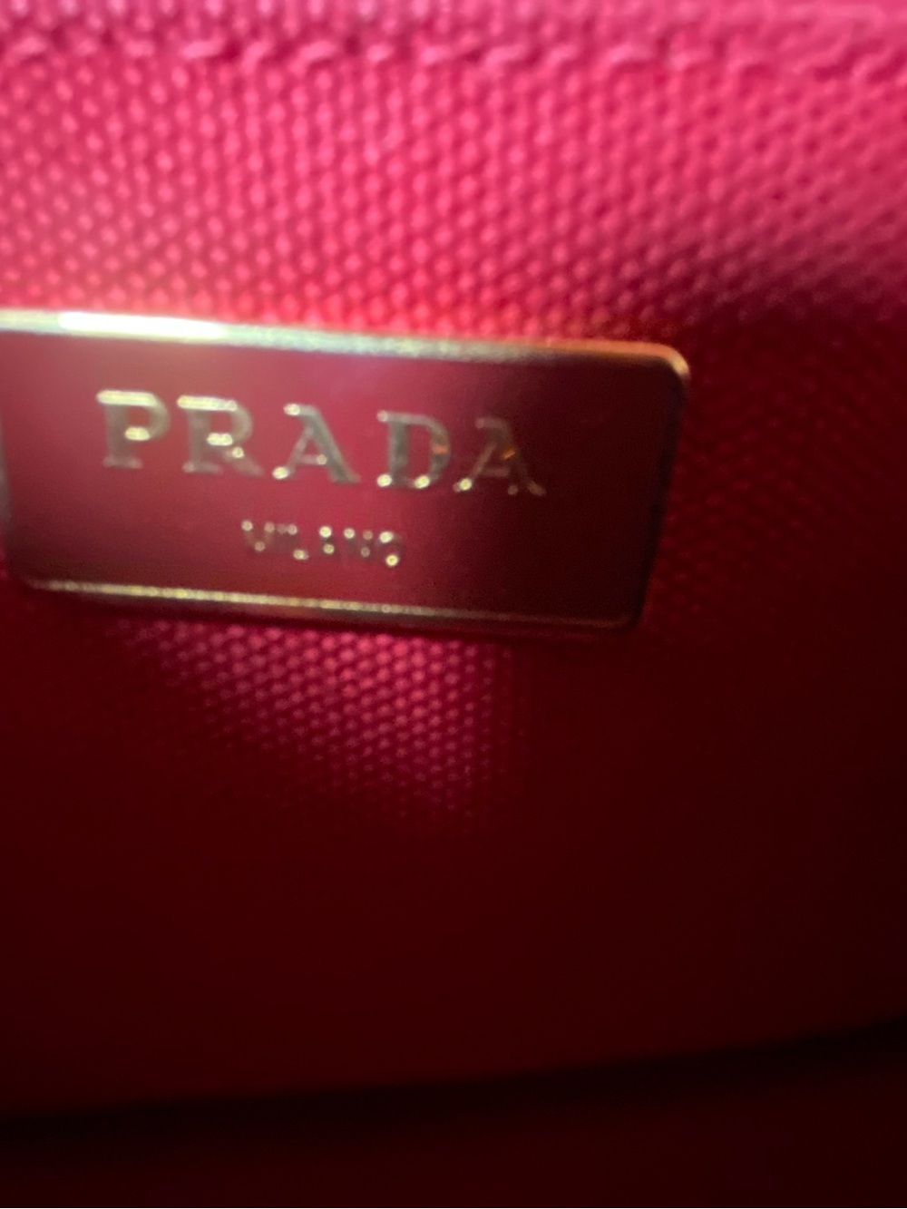 Prada Red Canapa Canvas Tote with Logo - w/Authentication Card - Picture 12 of 17